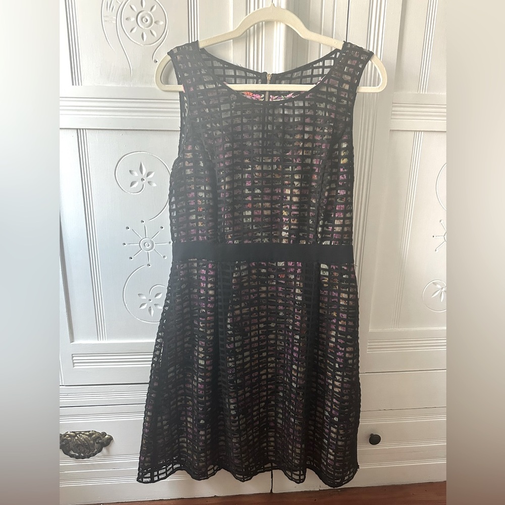 Jessica Simpson black and floral dress